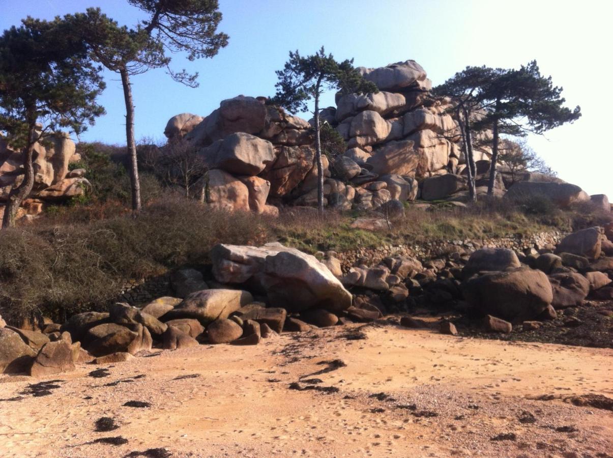 Trestraou, Cote De Granit Rose, Studio Vue Mer, Rez-De-Chaussee Perros-Guirec Eksteriør billede